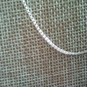 17 1/2 inch Italian Silver Box Chain Necklace